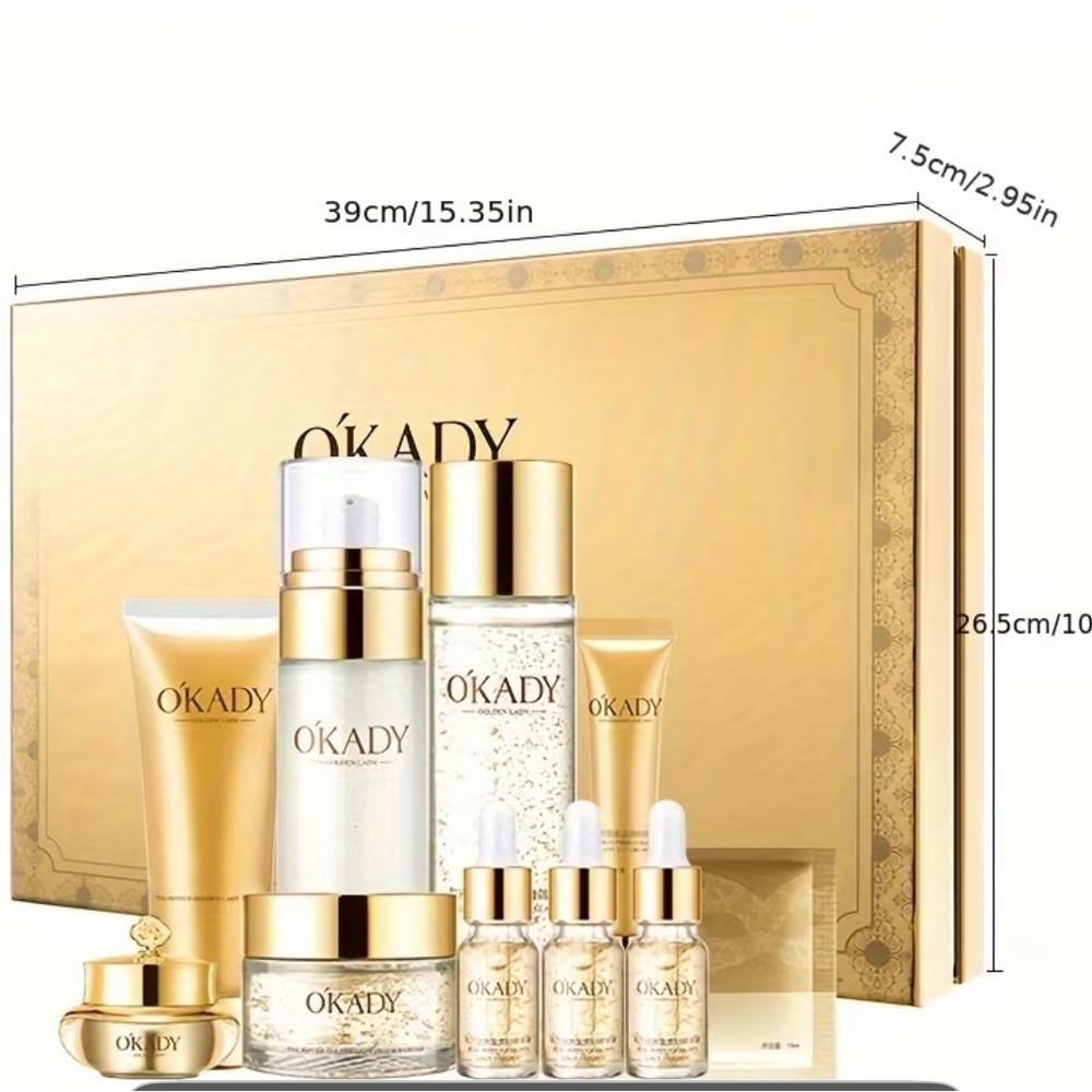 15 pieces Gold Skincare Set